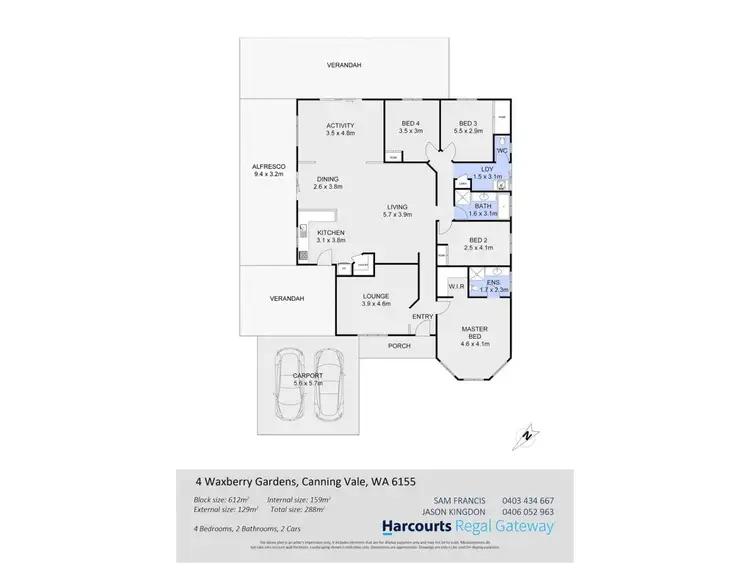 Floorplan of Homely house listing, 4 Waxberry Gardens, Canning Vale WA 6155