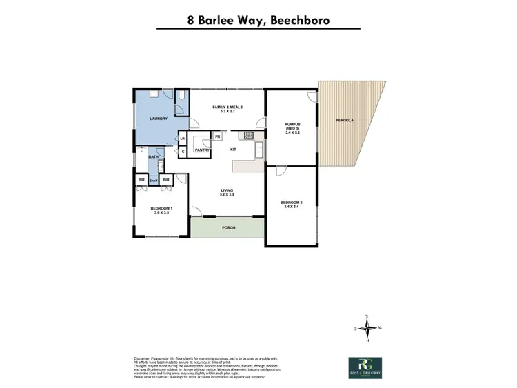 Floorplan of Homely house listing, 8 Barlee Way, Beechboro WA 6063