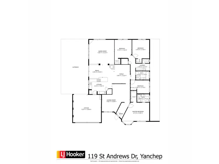Floorplan of Homely house listing, 119 St Andrews Drive, Yanchep WA 6035