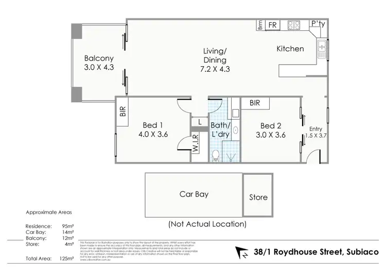 Floorplan of Homely apartment listing, 38/1 Roydhouse Street, Subiaco WA 6008