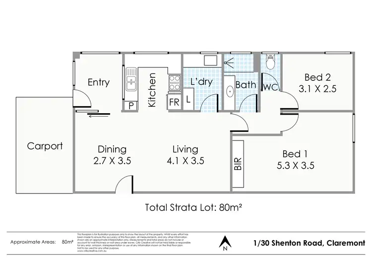 Floorplan of Homely apartment listing, 1/30 Shenton Road, Claremont WA 6010