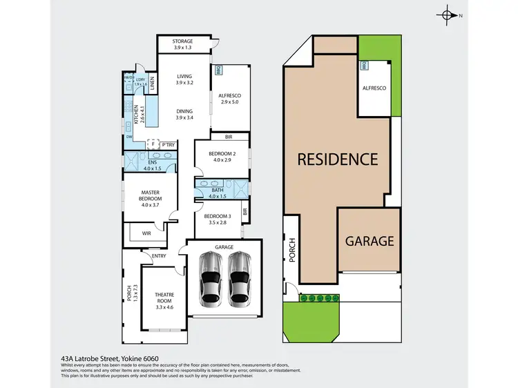 Floorplan of Homely house listing, 43A Latrobe Street, Yokine WA 6060