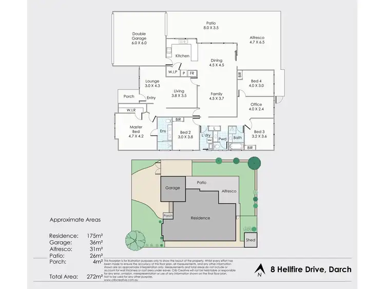 Floorplan of Homely house listing, 8 Hellfire Drive, Darch WA 6065