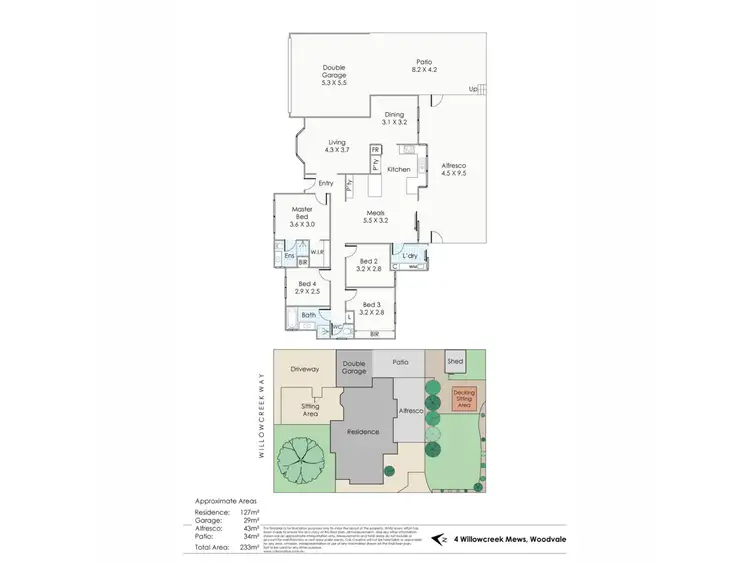 Floorplan of Homely house listing, 4 Willowcreek Mews, Woodvale WA 6026