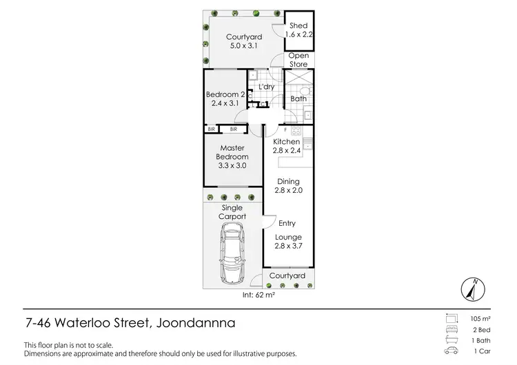 Floorplan of Homely unit listing, 7/46 Waterloo Street, Joondanna WA 6060