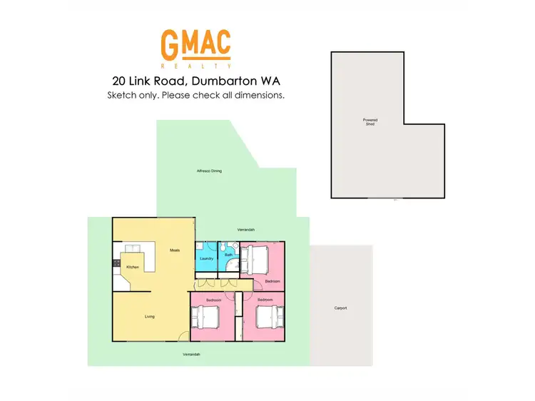 Floorplan of Homely house listing, 20 Link Road, Dumbarton WA 6566