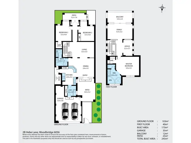 Floorplan of Homely townhouse listing, 2B Hebe Lane, Woodbridge WA 6056