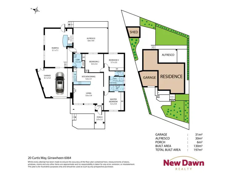 Floorplan of Homely house listing, 20 Curtis Way, Girrawheen WA 6064