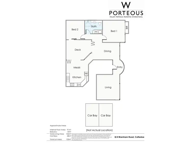 Floorplan of Homely apartment listing, 8/4 Warnham Road, Cottesloe WA 6011
