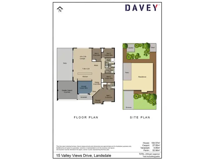 Floorplan of Homely house listing, 15 Valley Views Drive, Landsdale WA 6065