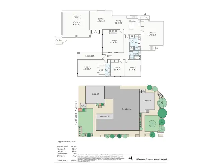 Floorplan of Homely house listing, 44 Parkside Avenue, Mount Pleasant WA 6153