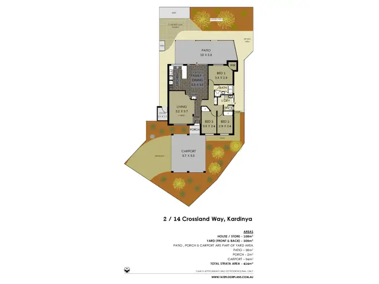 Floorplan of Homely house listing, 2/14 Crossland Way, Kardinya WA 6163