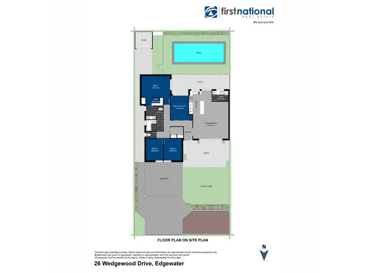 Floorplan of Homely house listing, 26 Wedgewood Drive, Edgewater WA 6027
