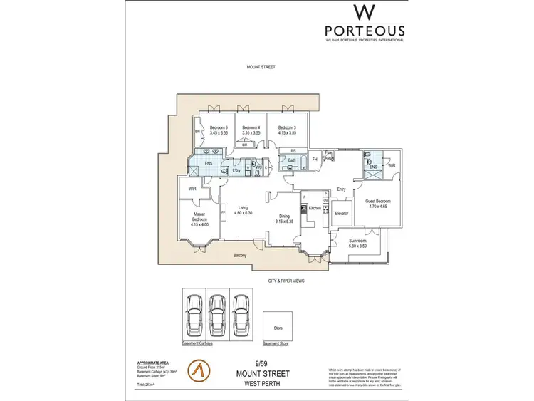 Floorplan of Homely apartment listing, 9/59 Mount Street, West Perth WA 6005