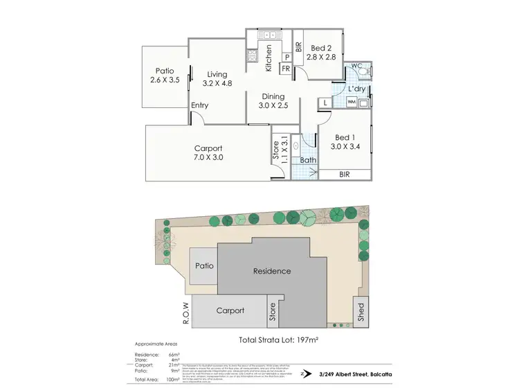 Floorplan of Homely unit listing, 3/249 Albert Street, Balcatta WA 6021