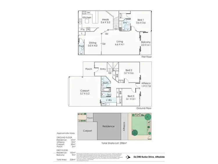 Floorplan of Homely townhouse listing, 56/240 Burke Drive, Attadale WA 6156