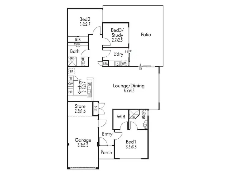 Floorplan of Homely retirement listing, 9 Imperial Circuit, Madeley WA 6065
