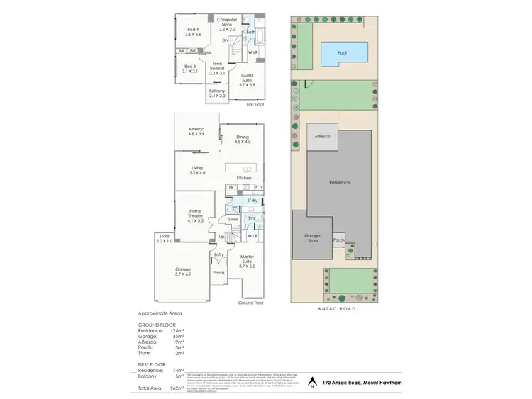 Floorplan of Homely house listing, 190 Anzac Road, Mount Hawthorn WA 6016
