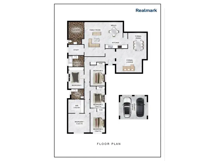 Floorplan of Homely house listing, 6 Clark Place, Karrinyup WA 6018