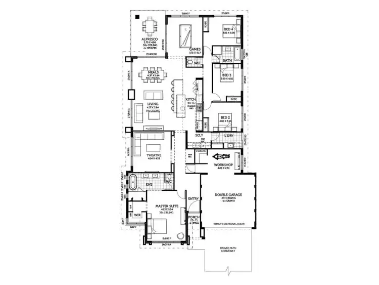 Floorplan of Homely house listing, 12 Goldwyer Drive, Mandogalup WA 6167