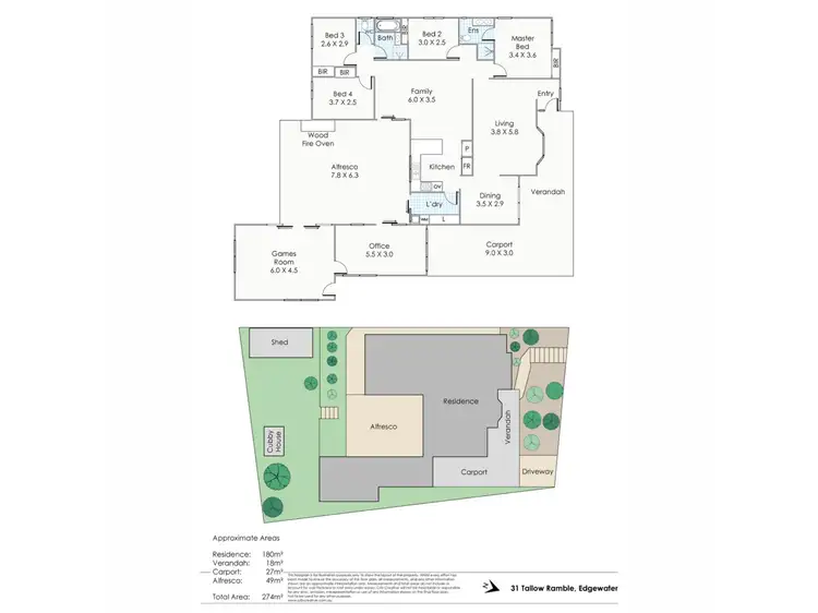 Floorplan of Homely house listing, 31 Tallow Ramble, Edgewater WA 6027