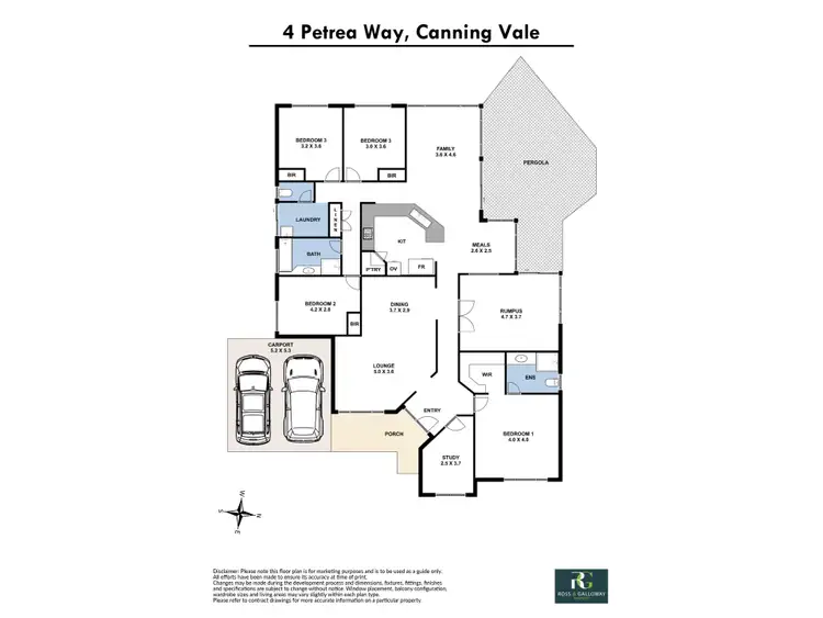 Floorplan of Homely house listing, 4 Petrea Place, Canning Vale WA 6155