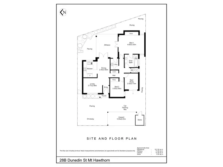 Floorplan of Homely house listing, 28B Dunedin Street, Mount Hawthorn WA 6016