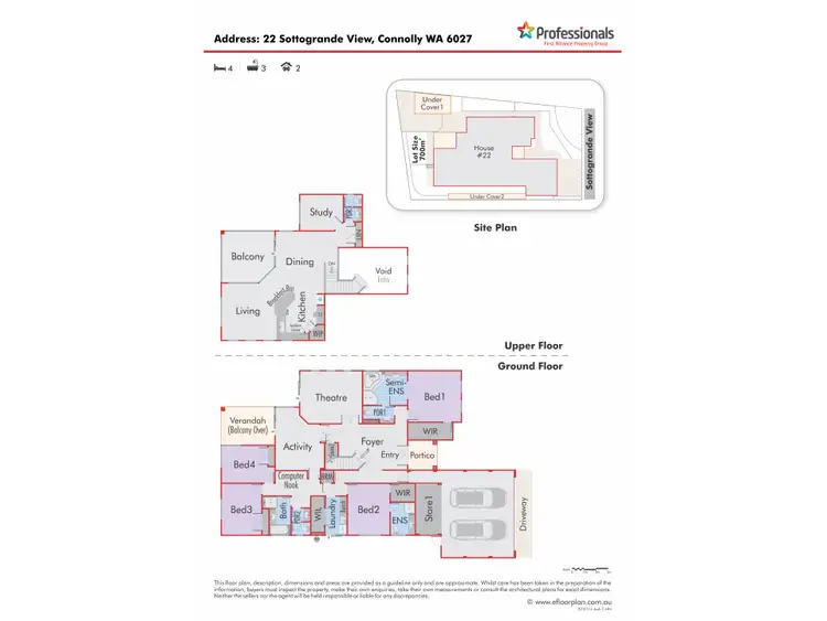Floorplan of Homely house listing, 22 Sottogrande View, Connolly WA 6027
