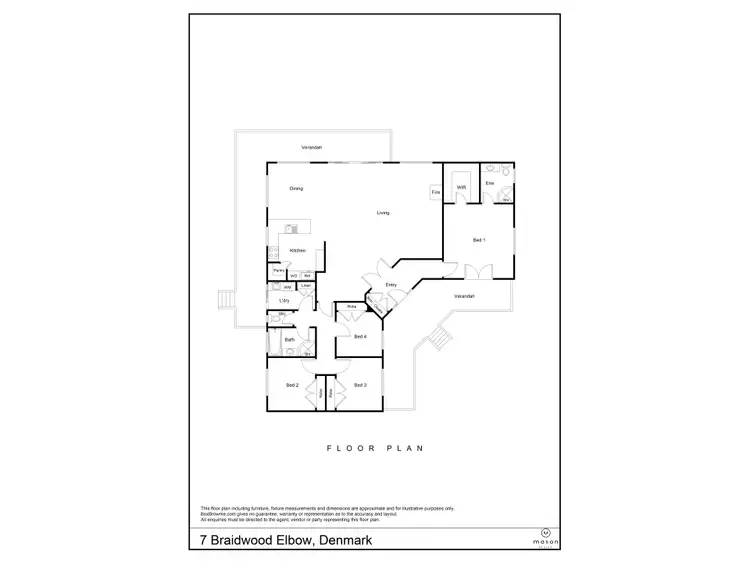 Floorplan of Homely house listing, 7 Braidwood Elbow, Denmark WA 6333