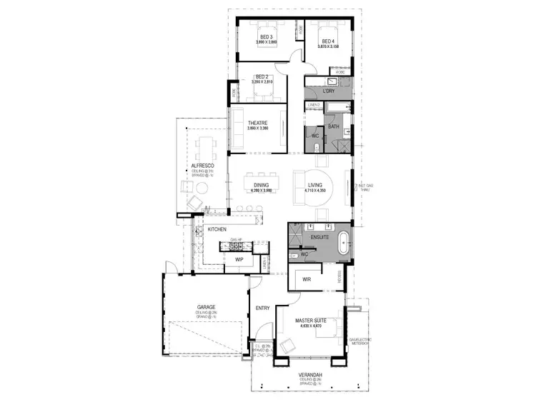 Floorplan of Homely house listing, 44 Atkins Road, Dalyellup WA 6230