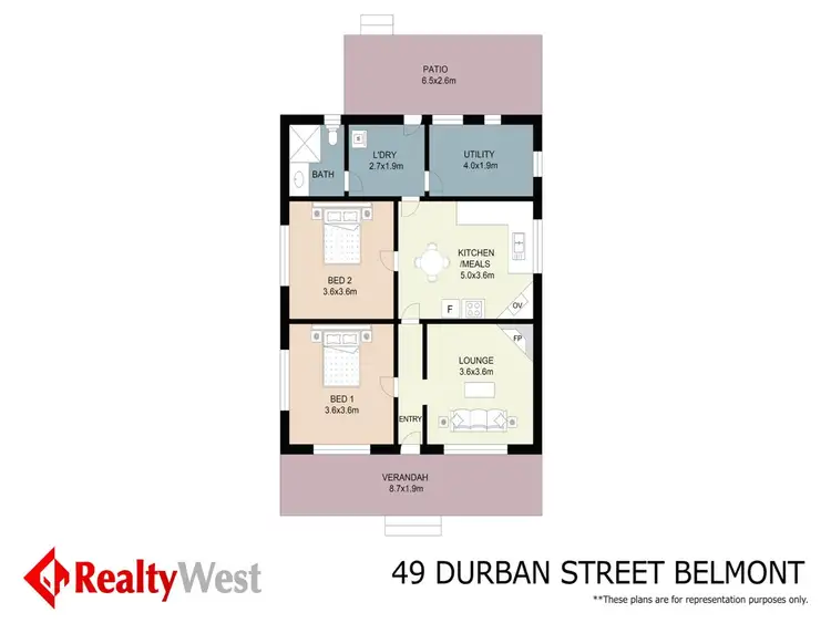 Floorplan of Homely house listing, 49 Durban Street, Belmont WA 6104