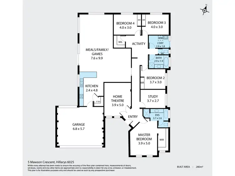 Floorplan of Homely house listing, 5 Mawson Crescent, Hillarys WA 6025