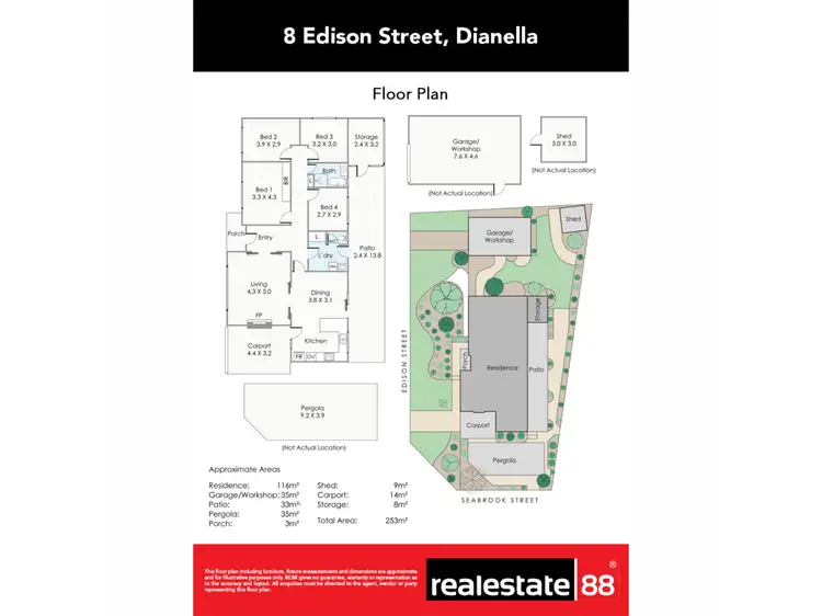 Floorplan of Homely house listing, 8 Edison Street, Dianella WA 6059
