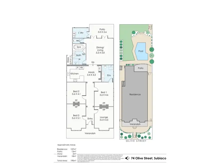 Floorplan of Homely house listing, 74 Olive Street, Subiaco WA 6008