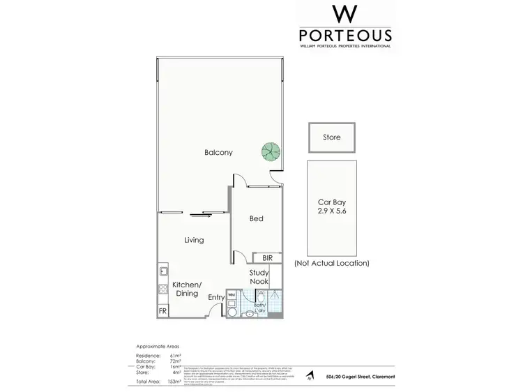 Floorplan of Homely apartment listing, 506/20 Gugeri Street, Claremont WA 6010