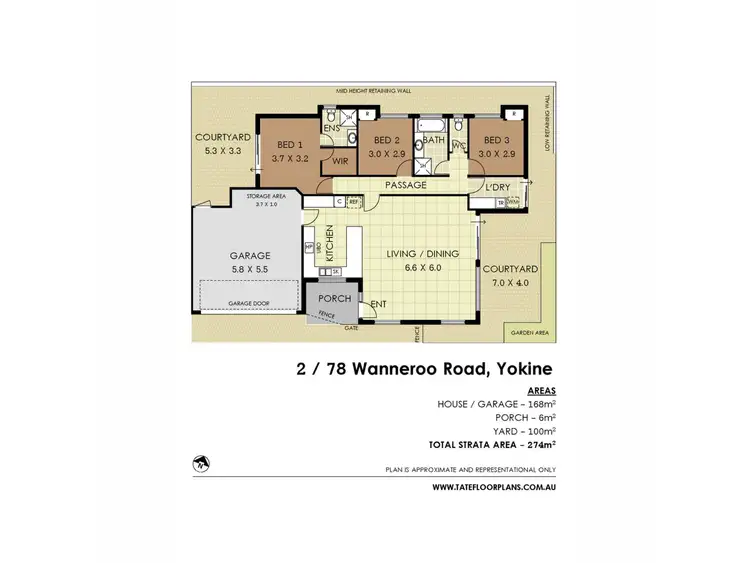 Floorplan of Homely villa listing, 2/78 Wanneroo Road, Yokine WA 6060