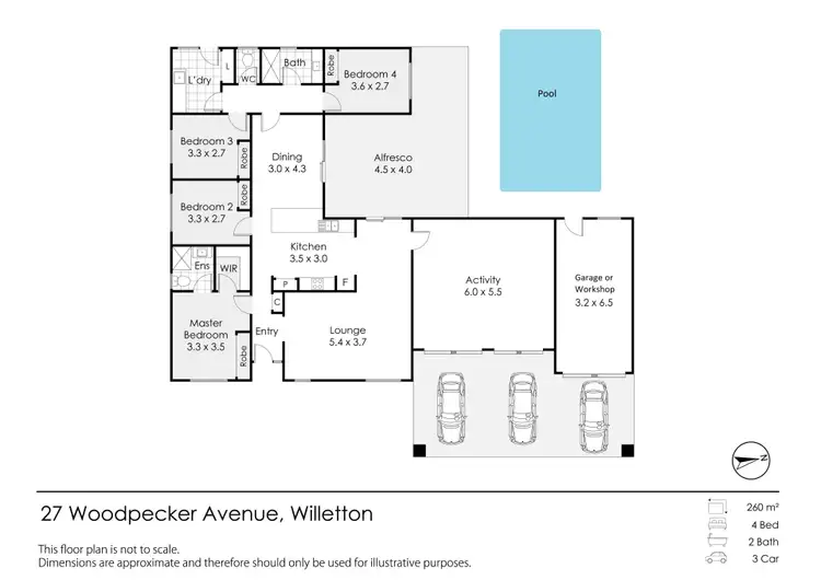 Floorplan of Homely house listing, 27 Woodpecker Avenue, Willetton WA 6155