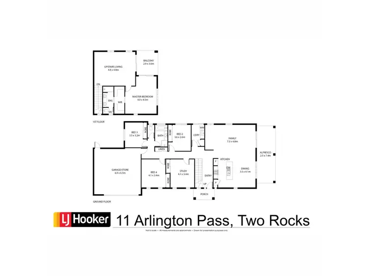Floorplan of Homely house listing, 11 Arlington Pass, Two Rocks WA 6037