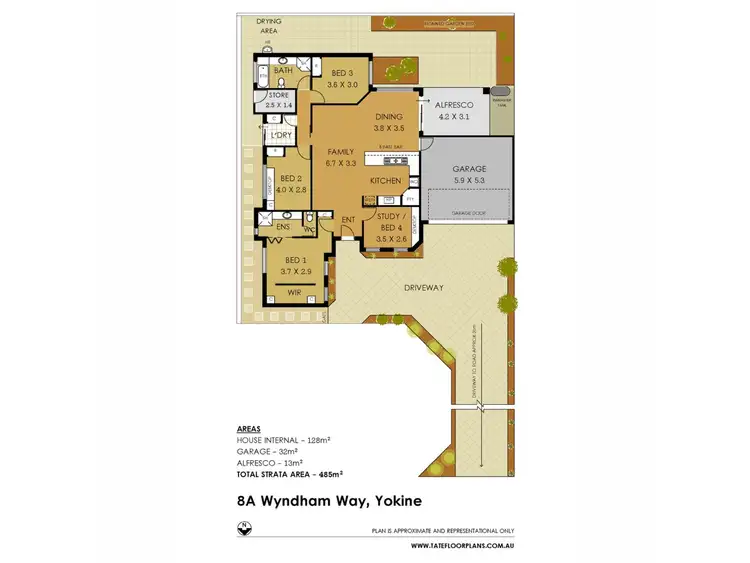 Floorplan of Homely house listing, 8a Wyndham Way, Yokine WA 6060
