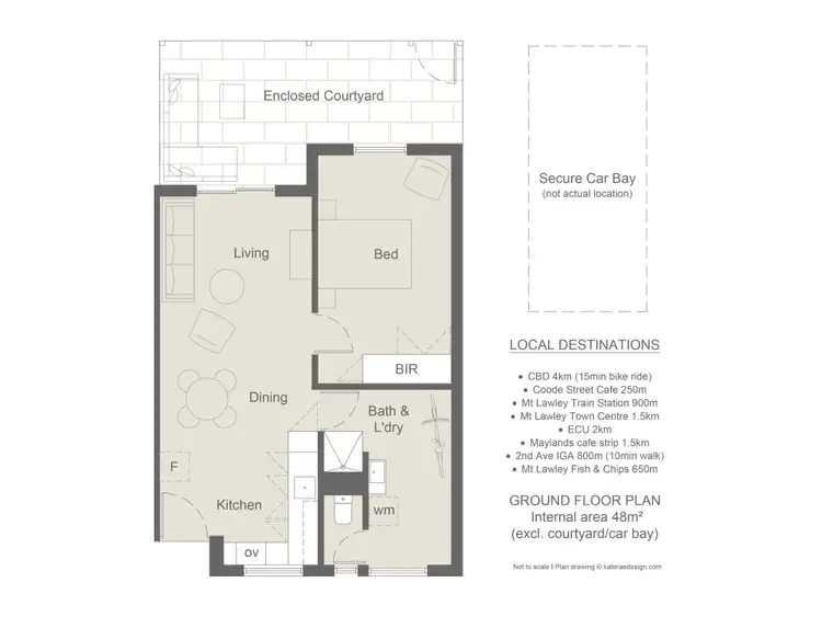 Floorplan of Homely unit listing, 4/25 Fourth Avenue, Mount Lawley WA 6050