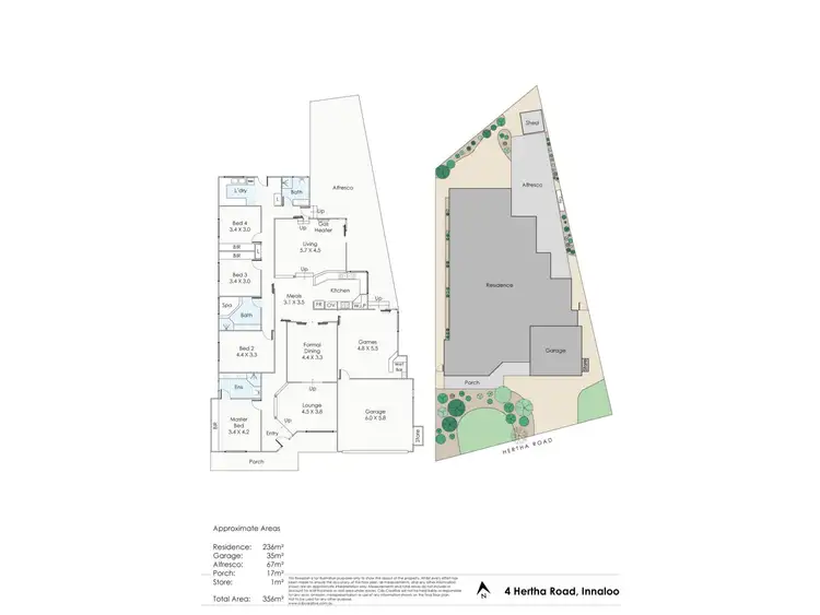 Floorplan of Homely house listing, 4 Hertha Road, Innaloo WA 6018