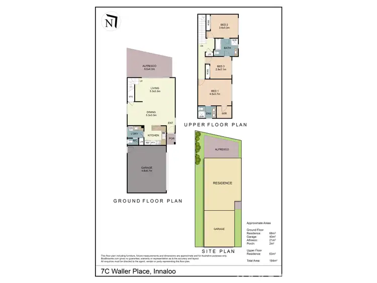 Floorplan of Homely house listing, 7C Waller Place, Innaloo WA 6018