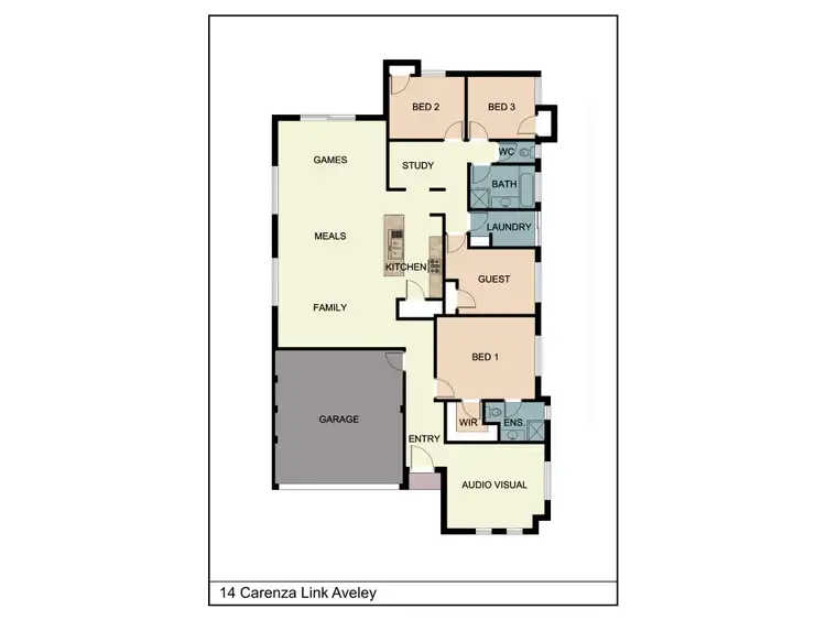 Floorplan of Homely house listing, 14 Carenza Link, Aveley WA 6069