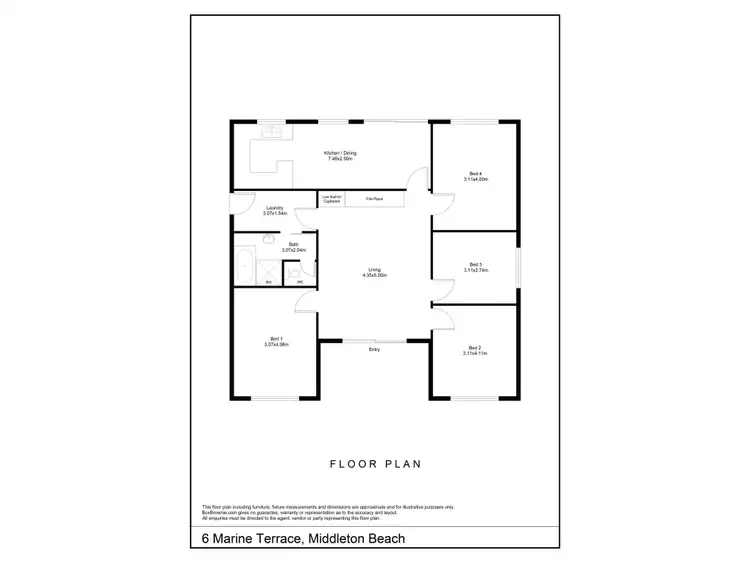 Floorplan of Homely house listing, 6 Marine Terrace, Middleton Beach WA 6330