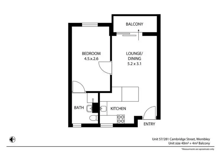 Floorplan of Homely apartment listing, 56/281 Cambridge Street, Wembley WA 6014