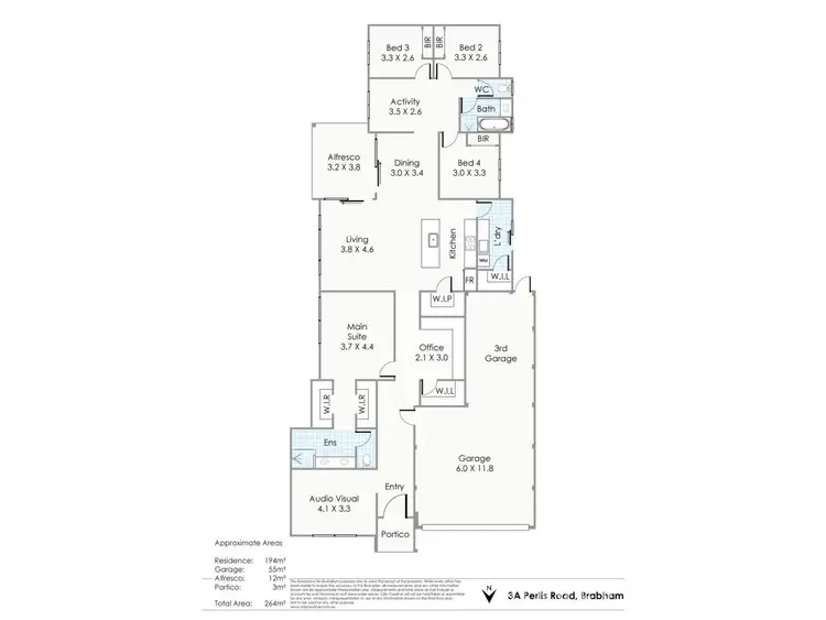 Floorplan of Homely house listing, 3A Perlis Road, Brabham WA 6055