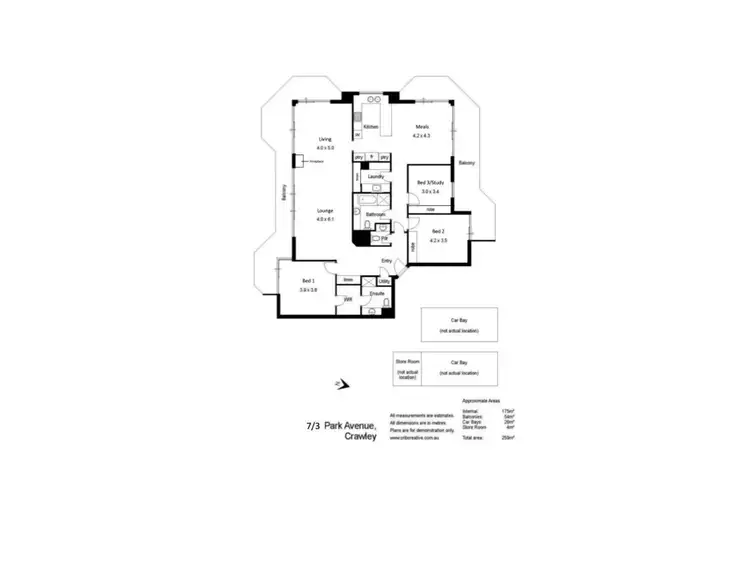 Floorplan of Homely apartment listing, 7/3 Park Avenue, Crawley WA 6009