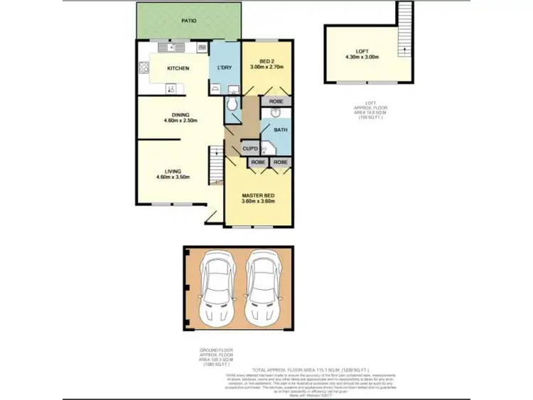 Floorplan of Homely villa listing, 3/66 McDonald Street, Como WA 6152