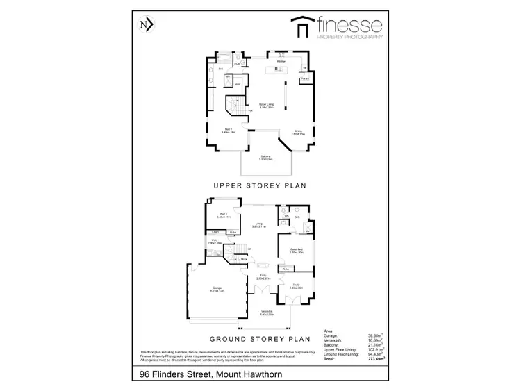 Floorplan of Homely house listing, 96 Flinders Street, Mount Hawthorn WA 6016
