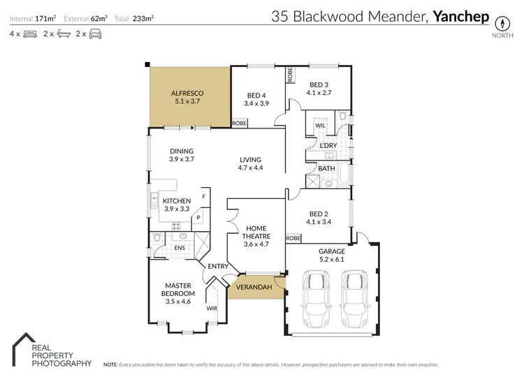 Floorplan of Homely house listing, 35 Blackwood Meander, Yanchep WA 6035
